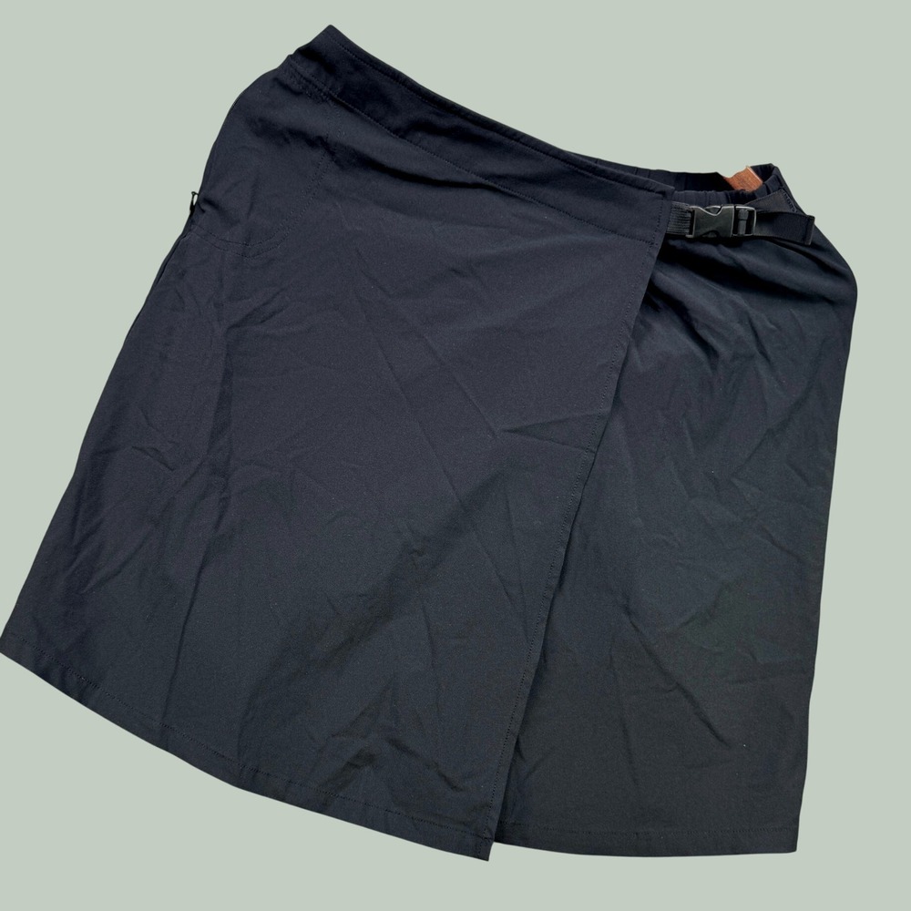 Novara Cycling Skort Woman M Black Padded Liner Wrap Buckle Active Bike Apparel